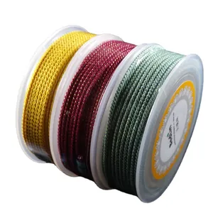 Metallic Gold Thread Milan Cord Braided Jewelry Rope DIY Bracelet Necklace Making String Hand Woven Cord Craft Accessories