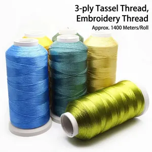 Hilo de Borla de Nailon de Alto Brillo Cordón de Seda de Hielo Para Fabricación de Joyas DIY Bordado Artesanía Costura