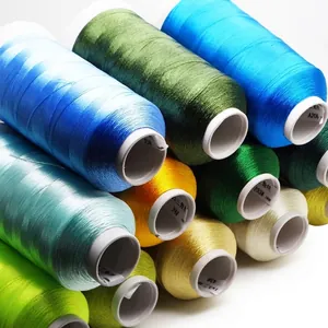 Hilos de seda de hielo brillantes de colores para bordado DIY y creación de borlas artesanales