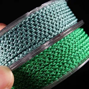 Cordino in nylon intrecciato a 4 fili da 2,5 mm per gioielli fai-da-te verde e blu