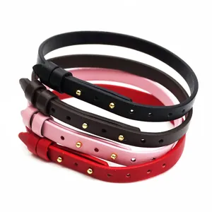 Microfiber Leather Belt Style Bracelet For Men Women Simple Fashion Adjustable Wristband With Stainless Steel Buckle Gift Jewelry