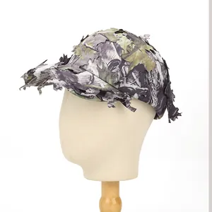 3D bionic leaf camouflage baseball cap for jungle hunting and tactical training