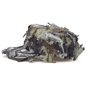 Side view of a 3D leaf camouflage hunting baseball cap for outdoor training