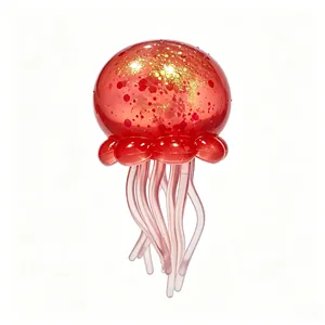 Juguete medusa squishy con purpurina roja para aliviar el estrés y relajarse mucho