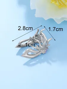 Detailed view of beetle-shaped silver metal ring showing its 2.8cm by 1.7cm dimensions.