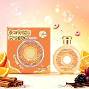Brume de parfum gourmande pour femme thème donut en flacon vaporisateur de 100ml