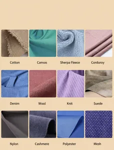 Close-up view showing different fabric material options for winter warm baseball caps