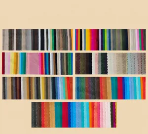Detailed fabric color chart showing various plush and lamb wool textures for winter hats