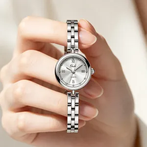 Elegante orologio a bracciale Gedi vintage in argento al quarzo con numeri romani
