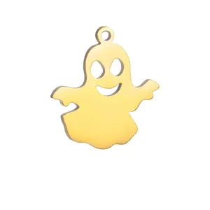 Ciondolo fantasma di Halloween in acciaio inossidabile per gioielli fai da te e hobby