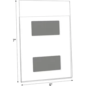 Clear 5x7 inch acrylic magnetic photo frame sleeve for refrigerator magnet display