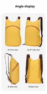 Detailed view of lightweight hiking backpack showing front, side, and back angles.