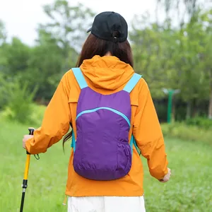 Professional lightweight purple hiking backpack for outdoor sports and camping adventures