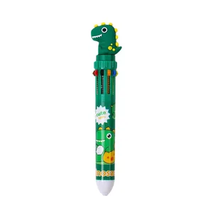 Cartoon dinosaurus 10-kleuren balpen voor studenten en kinderen creatieve schrijfwaren