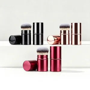 Retractable Foundation Brush Soft Synthetic Fiber Portable Travel Makeup Brush Multi Functional Beauty Tool