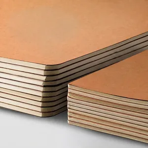 B5 kraft paper notebooks comparison showing 65g thickened paper vs 60g thin sheets