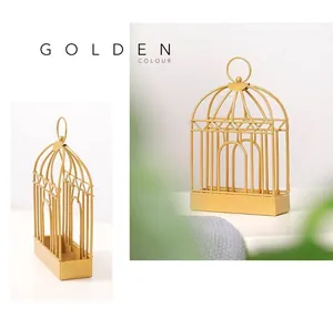 Eleganter goldener Vogelkäfig Eisen Mückenspule Halter mit Tablett für Schlafzimmer