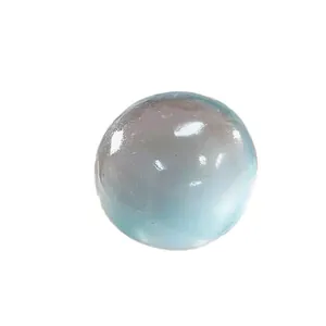 Detailed macro view of a translucent coconut oil slow rebound squishy stress ball