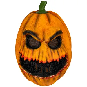 Máscara de látex de calabaza de Halloween realista para cosplay de terror y fiestas de disfraces
