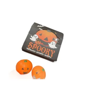 Hand-held Halloween pumpkin squishy slow rebound stress relief toy in gift box