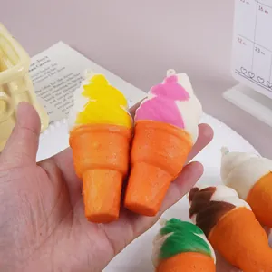PU-Eiswaffel-Squishy-Spielzeug zum Stressabbau für Taschen und Schlüsselanhänger