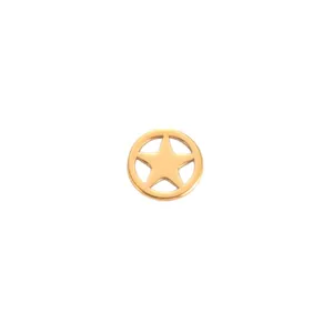 Pendentif étoile doré circulaire ajouré pour accessoires de bijoux DIY