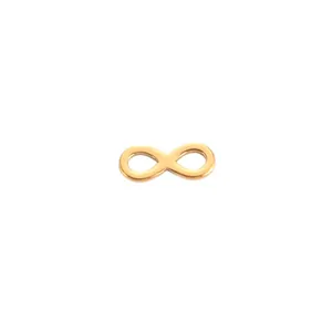 Gold-plated infinity symbol pendant made of high-quality stainless steel for jewelry