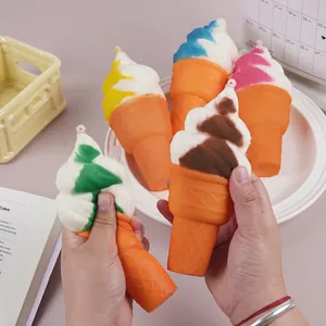 Squishy Cono Gelato Gigante PU Rimbalzo Lento Giocattolo Sensoriale Antistress Simulazione Cibo Decorazione Bambini Adulti