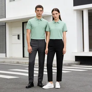 Men Business Casual Polo Shirt Cotton Blend Printed Short Sleeve Lapel Top Summer Plus Size Sporty Comfortable Breathable Top