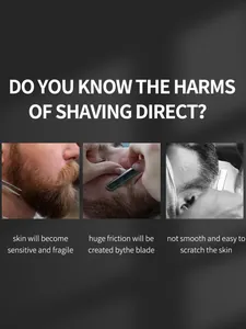 Detailed infographic explaining skin irritation and the harms of direct shaving