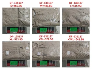 Spécifications de poids détaillées pour les tailles S à 3XL de l'ensemble polo
