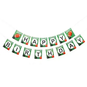 Amerikanische Football-Themen-Papierbanner für Happy Birthday Sport-Party-Dekorationen