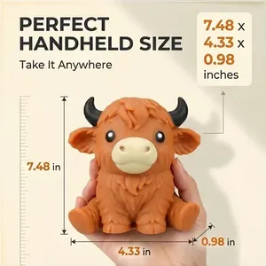 Παιχνίδι αγελάδα Highland μέγεθος 7,48x4,33x0,98 ίντσες για ανακούφιση άγχους