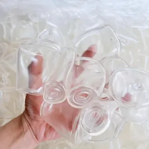 Carcasas de mini botellas de TPR transparente para slime DIY y bolas antiestrés