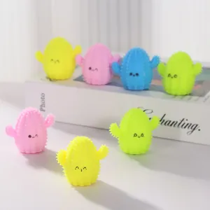 Collection de jouets squishy cactus colorés pour soulager le stress et rebond lent
