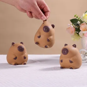 Mignon Capybara Squishy Jouet Rebond Lent Anti-stress Balle de Pression Forme Animale Jouet de Décompression Enfants Adultes