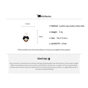 Spécifications du collier pendentif chat avec détails de matériel, poids et taille