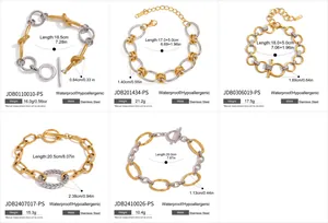 Specifiche dettagliate per bracciali a catena in acciaio inossidabile bicolore