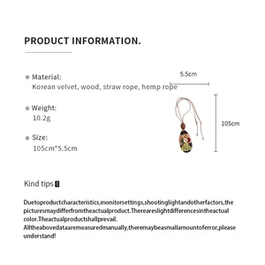 Gedetailleerde afmetingen en materiaalspecificaties voor de boho knoop hanger ketting