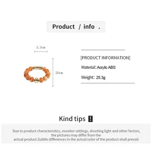 Produktdetail für Acryl-Perlenarmband mit 20 cm Umfang und Gewichtsangaben.