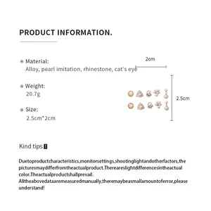 Détail du produit montrant le matériau alliage perle et dimensions des clips