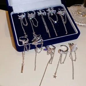 Elegantes Sternen-Ohrklemmen-Set im koreanischen Stil für Ohren ohne Ohrlöcher