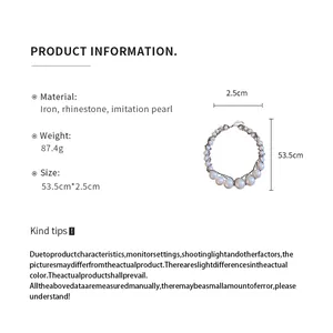 Detaillierte Produktinformationen und Maße für die Strass-Perlen-Halskette