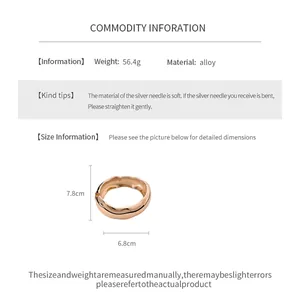 Spécifications détaillées du bracelet ondulé or rose mesurant 7,8 cm sur 6,8 cm