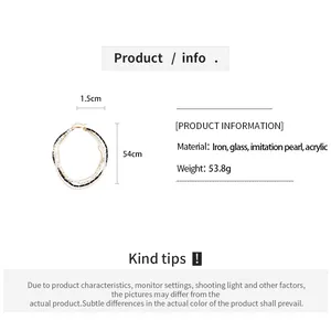 Détails des dimensions et matériaux du collier de perles multicouches vintage