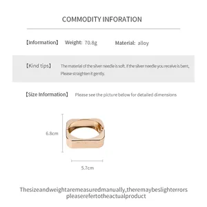 Especificaciones detalladas y dimensiones del brazalete metálico rectangular plisado