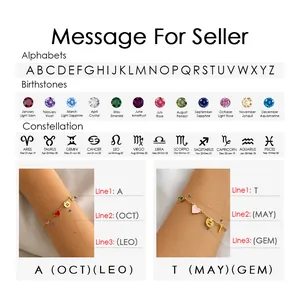 Gouden DIY bedelarmband met 26 letters, geboortestenen en dierenriemtekens instructies