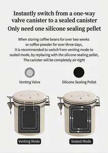 Comparison of exhaust and sealing modes for a 304 stainless steel coffee storage jar