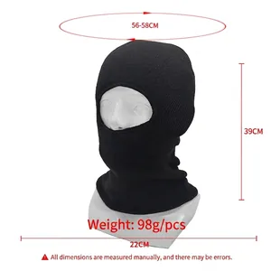 Cagoule tricotée d'hiver avec dimensions et poids pour le cyclisme par temps froid