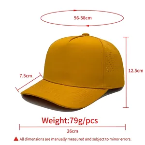 Ανδρικό Καπέλο Trucker Five-Panel Γρήγορο Στέγνωμα Αδιάβροχο Αναπνεύσιμο Διάτρητο με Λέιζερ Καπέλο Μπέιζμπολ για Υπαίθρια Αθλήματα